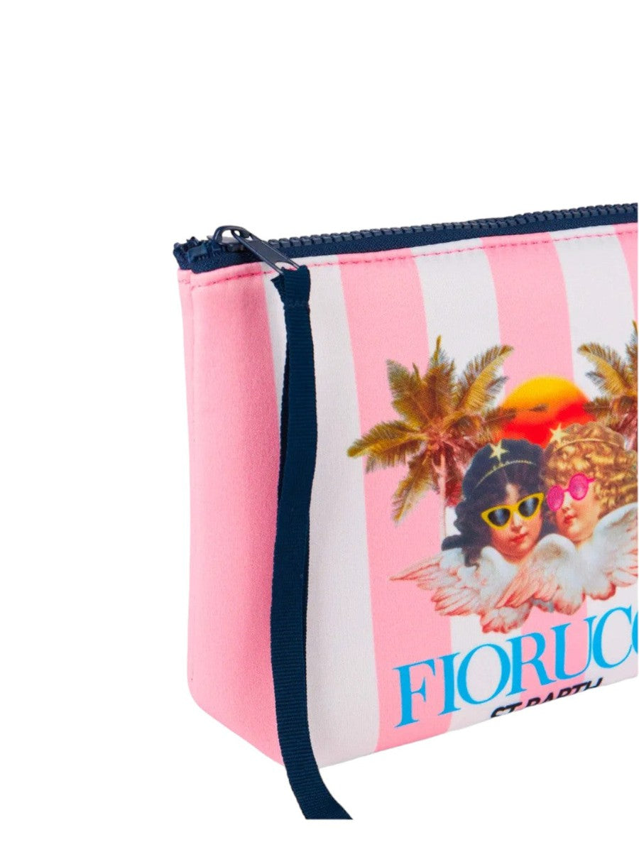 Pochette in scuba Fiorucci a righe Aline | EDIZIONE SPECIALE FIORUCCI-Mc2 Saint Barth-Pochette-Vittorio Citro Boutique