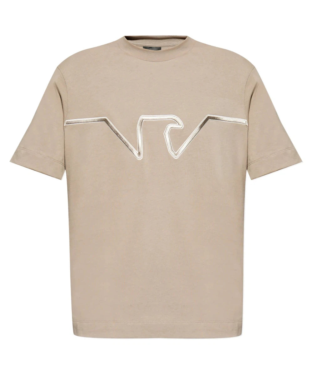 T-shirt in jersey heavy con ricamo logo a rilievo ASV-T-shirt-Emporio Armani-Vittorio Citro Boutique