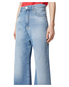 Jeans Palazzo in Denim Soft Touch - Vita Alta e Gamba Ampia-Pinko-Jeans-Vittorio Citro Boutique