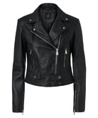 Giacca biker corta in nappa con zip-Pinko-Giacche-Vittorio Citro Boutique