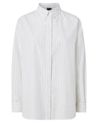 Camicia Oversize in Popeline di Cotone a Righe Sottili-Camicie-Pinko-Vittorio Citro Boutique