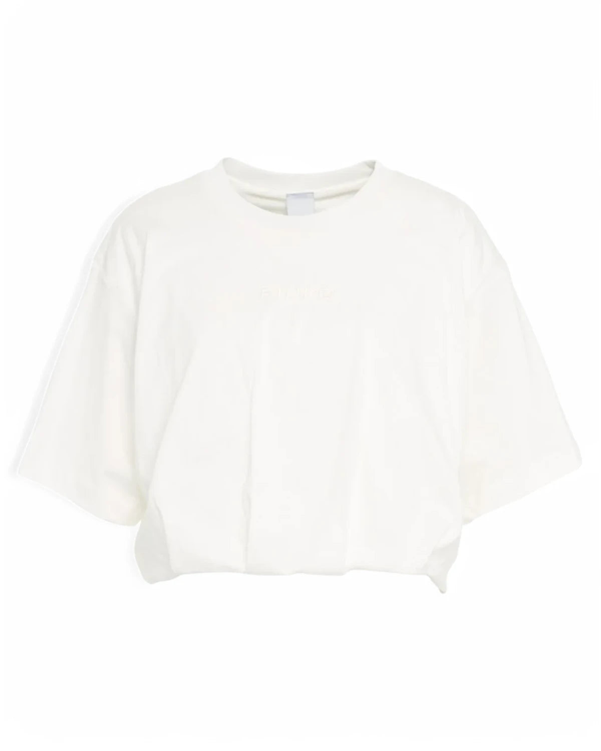 T-shirt Cropped Oversize con Ricamo Logo-Pinko-T-shirt-Vittorio Citro Boutique