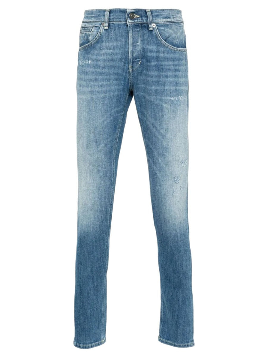 Jeans George Effetto Vissuto in Cotone Elasticizzato-Dondup-Jeans-Vittorio Citro Boutique
