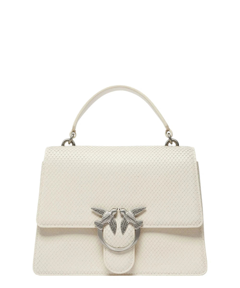 Borsa Pinko Love One Top Handle Classic in Pelle Stampa Pitone-Pinko-Borse a mano-Vittorio Citro Boutique