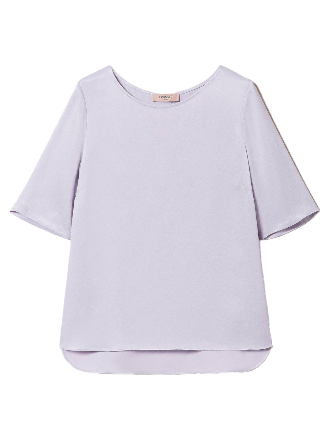 Blusa in raso con spacchetti-Twinset-T-shirt-Vittorio Citro Boutique