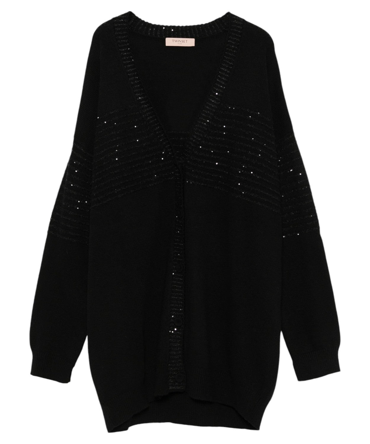 Cardigan con Paillettes e Lurex-Twinset-Maglieria-Vittorio Citro Boutique