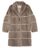 Cappotto in Finto Shearling Taupe | Eleganza Cruelty-Free-Twinset-Pellicce e shearling-Vittorio Citro Boutique