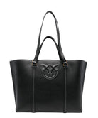 Borsa Miranda Tote Love Birds in Pelle di Vitello Goffrata-Pinko-Borse shopping-Vittorio Citro Boutique