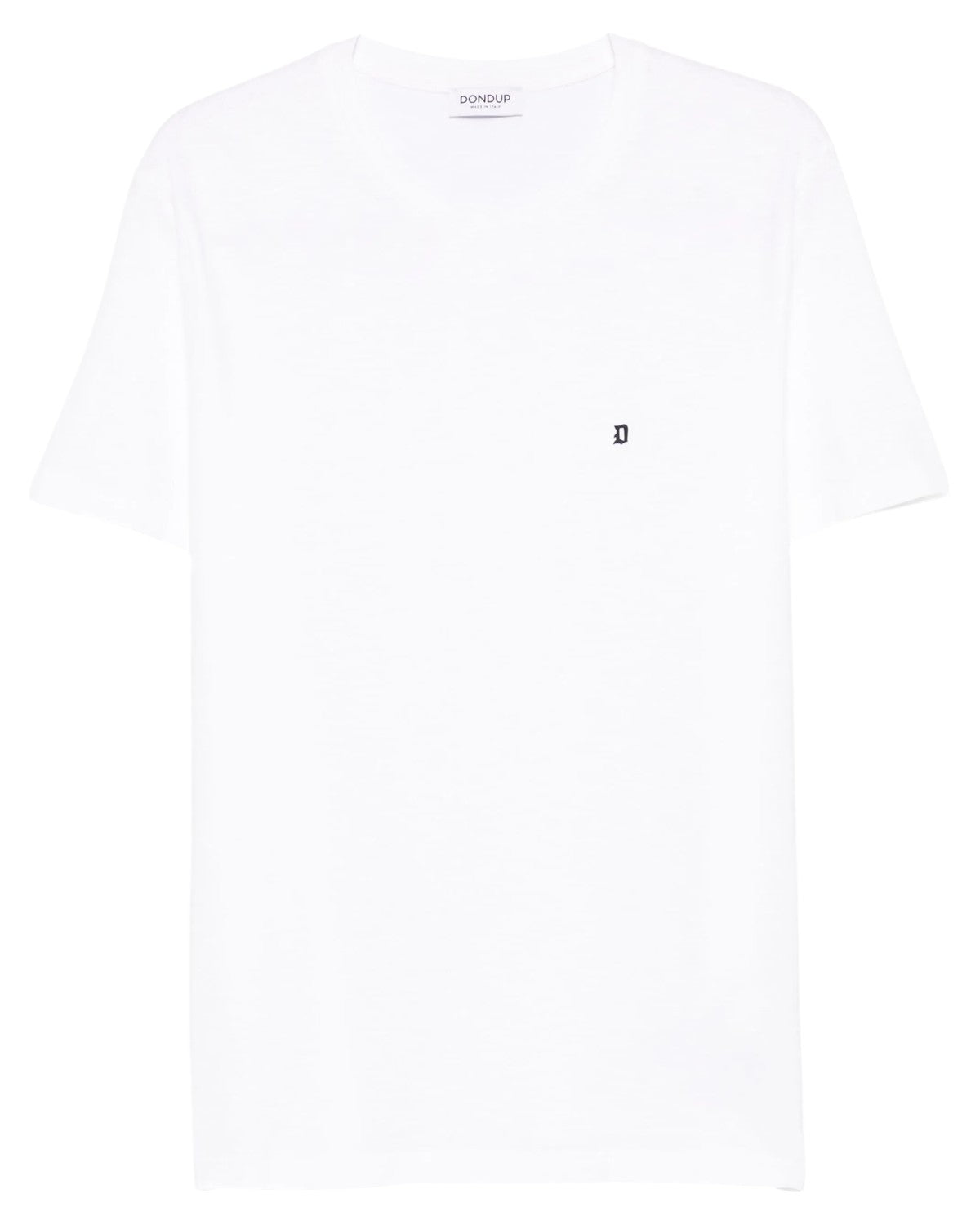 T-shirt Regular in Jersey Fiammato con Logo D-T-shirt-Dondup-Vittorio Citro Boutique