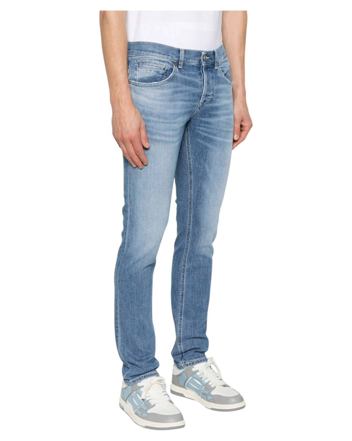 Jeans George Skinny in Denim con Effetto Vissuto-Dondup-Jeans-Vittorio Citro Boutique