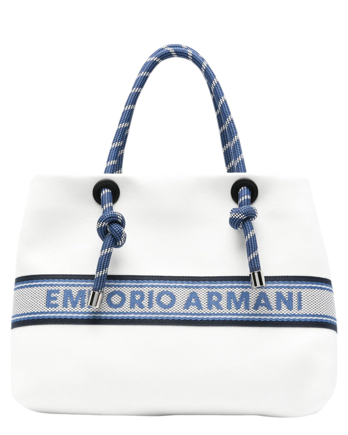 Borsa Tote Emporio Armani con Ricamo e Pouch Rimovibile-Emporio Armani-Borse a mano-Vittorio Citro Boutique