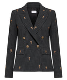 Blazer Edera Doppio Petto con Ricami Floreali-Marella-Giacche-Vittorio Citro Boutique