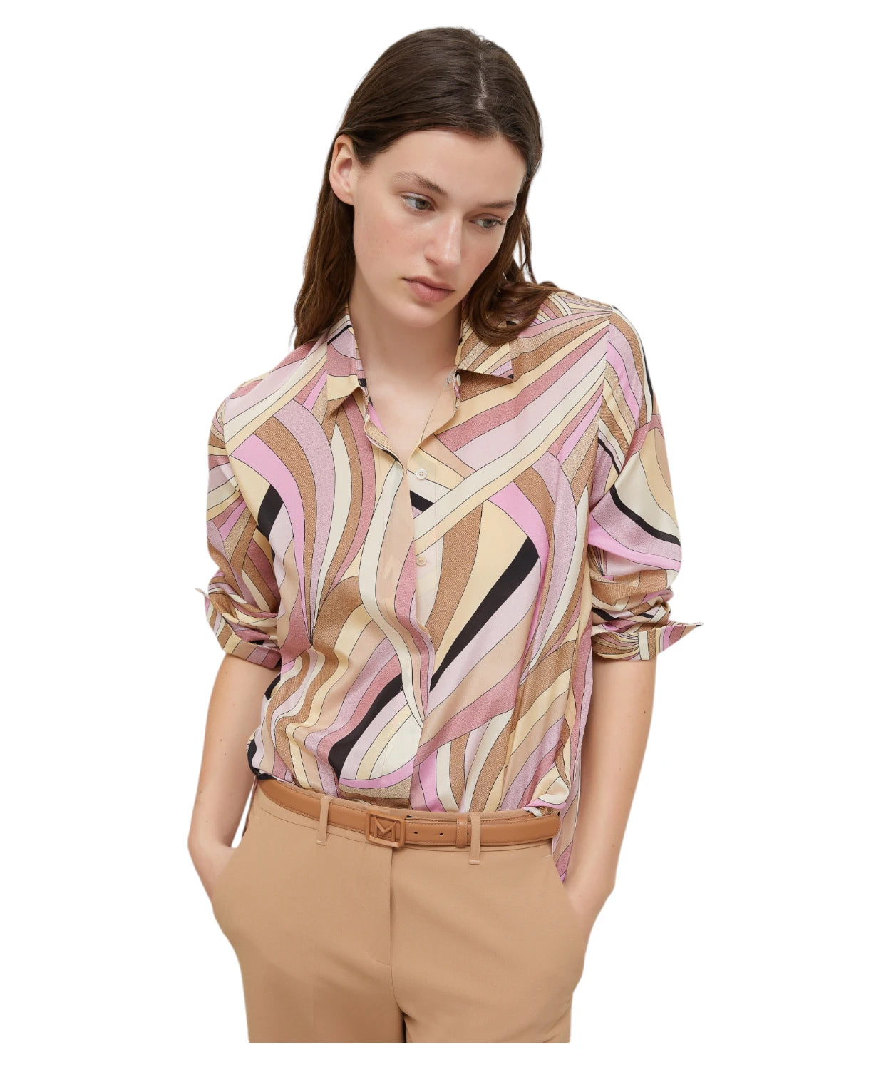 Camicia Minerva in Crêpe di Seta con Stampa Rétrò-Marella-Camicie-Vittorio Citro Boutique