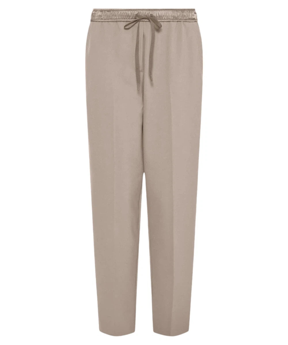 Pantaloni Cammino in tela stretch con coulisse in raso-Marella-Pantaloni-Vittorio Citro Boutique