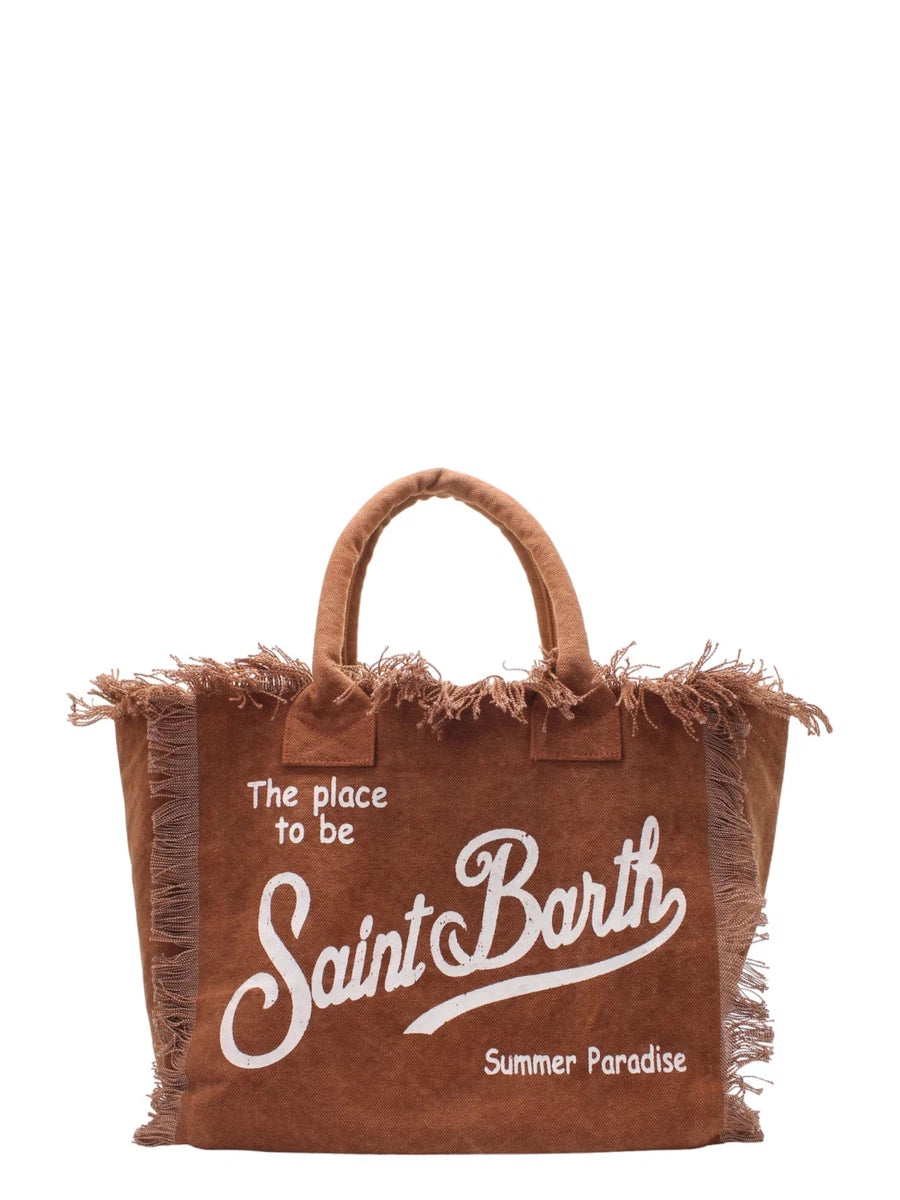 Borsa a spalla Vanity in tela marrone-Mc2 Saint Barth-Borse a spalla-Vittorio Citro Boutique