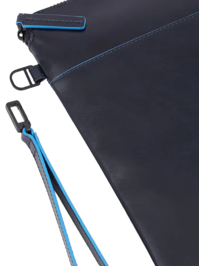 Pochette Porta iPad® Blue Square in Pelle-Piquadro-Pochette-Vittorio Citro Boutique