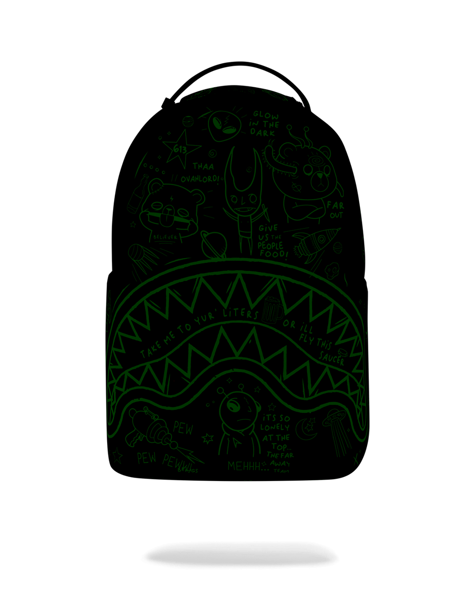 GLOW IN DARK INTERGALACTIC DOODLES DLXS BACKPACK-Sprayground-Zaini-Vittorio Citro Boutique