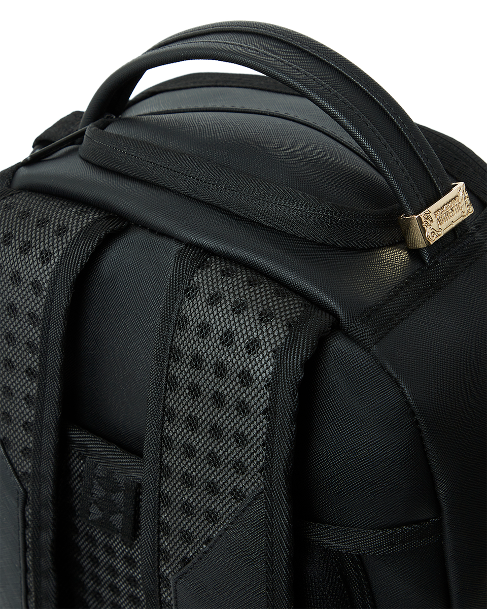 SHARK CENTRAL: 2.0: BLACK ON BLACK DLXSV BACKPACK-Sprayground-Zaini-Vittorio Citro Boutique