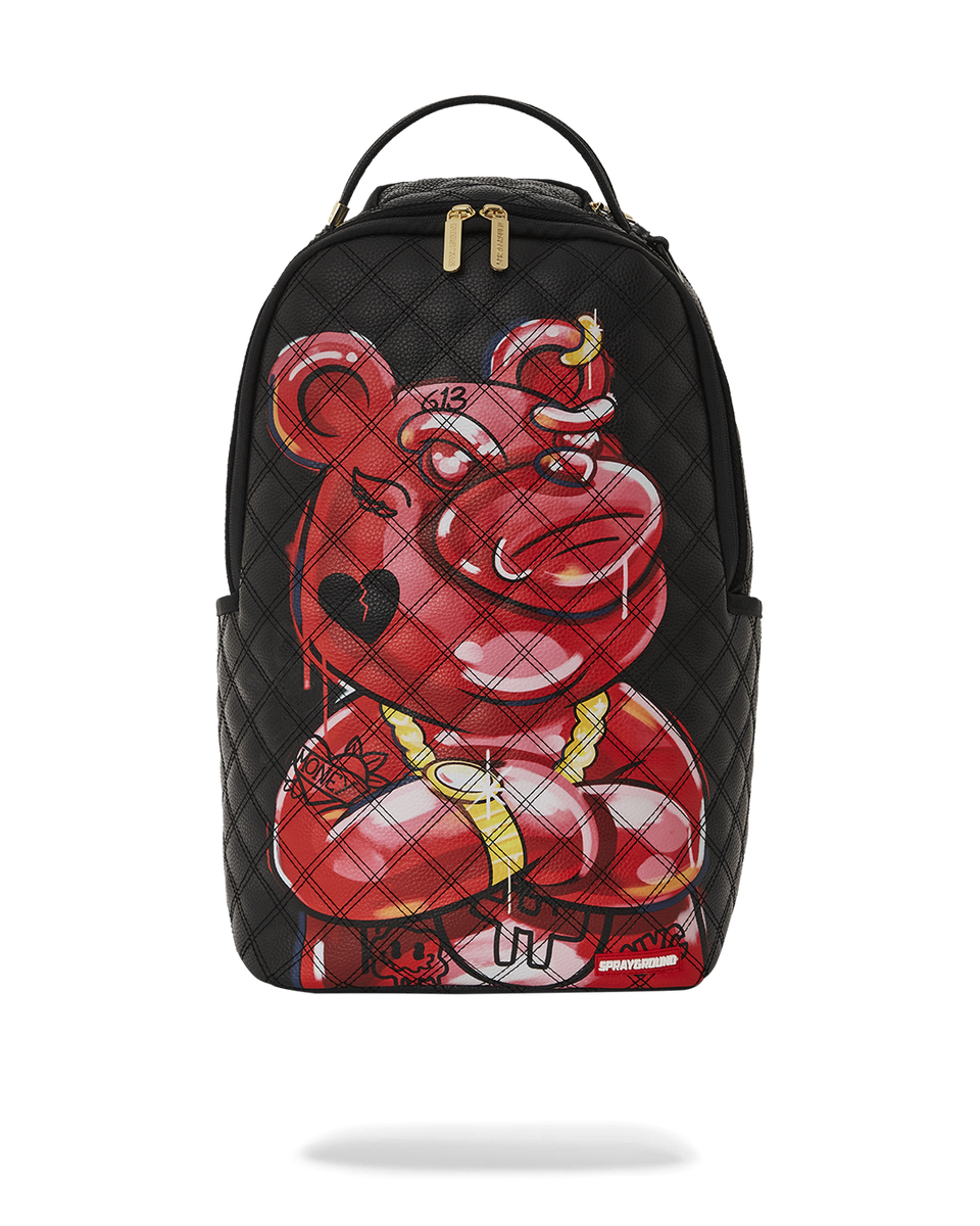 HAND PAINTED DIABLO BEAR DLXVF BACKPACK-Sprayground-Zaini-Vittorio Citro Boutique