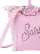 Borsa Colette in Tela di Cotone Rosa con Strass-Mc2 Saint Barth-Borse a mano-Vittorio Citro Boutique