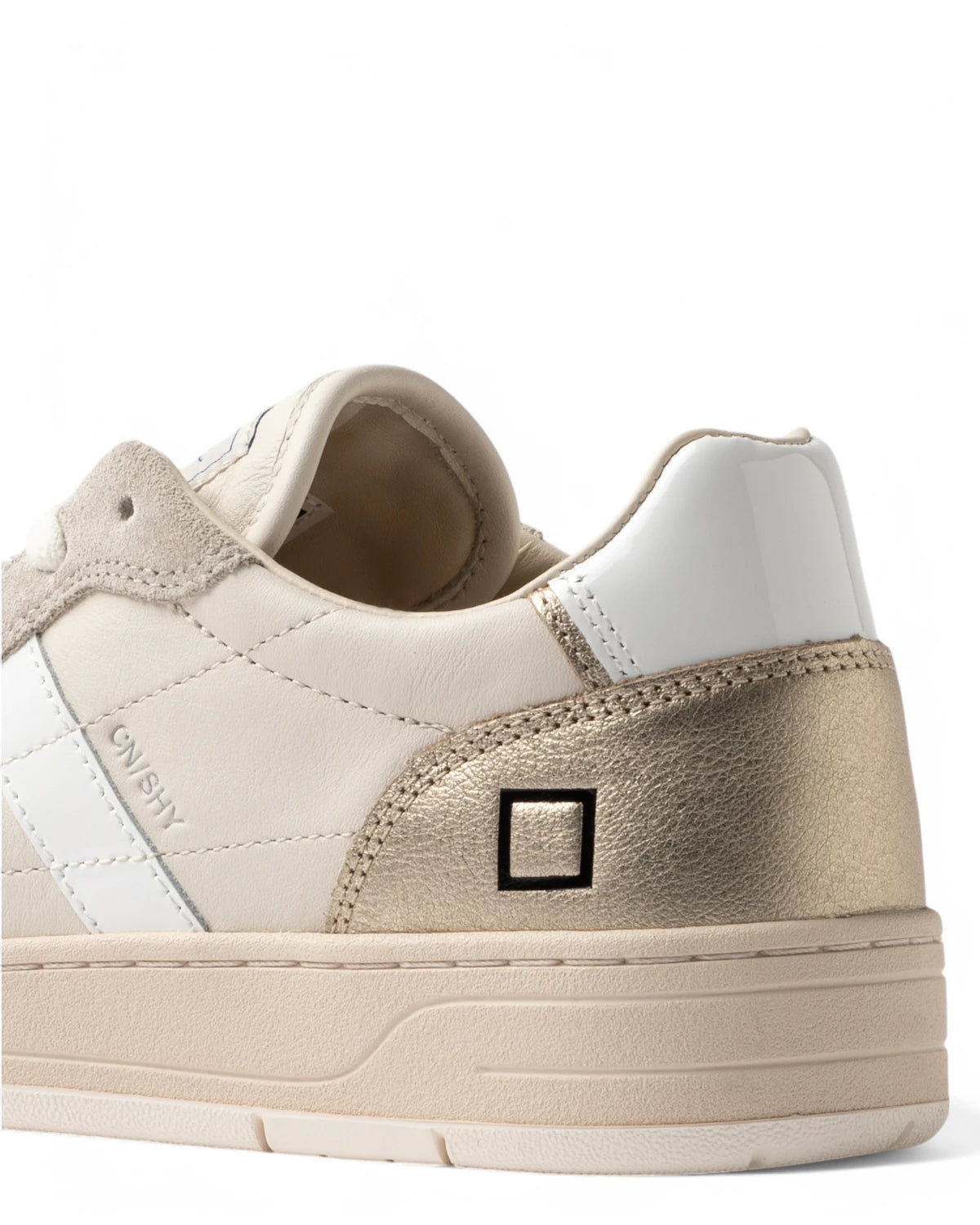 Sneakers Court Shiny White-Platinum-D.A.T.E.-Sneakers-Vittorio Citro Boutique