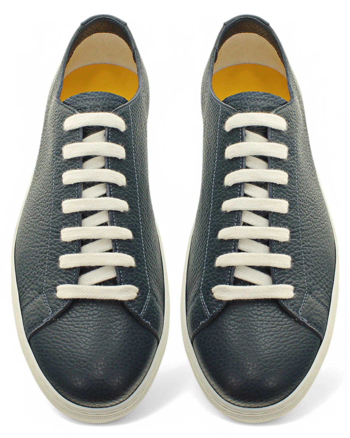 Sneaker in Pelle Bottalata Bianca con Soletta Memory Foam-Sneakers-Doucal'S-Vittorio Citro Boutique