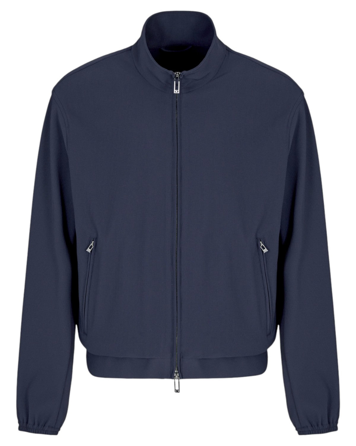 Blouson Full Zip in Nylon Stretch Effetto Canneté-Giacche-Emporio Armani-Vittorio Citro Boutique