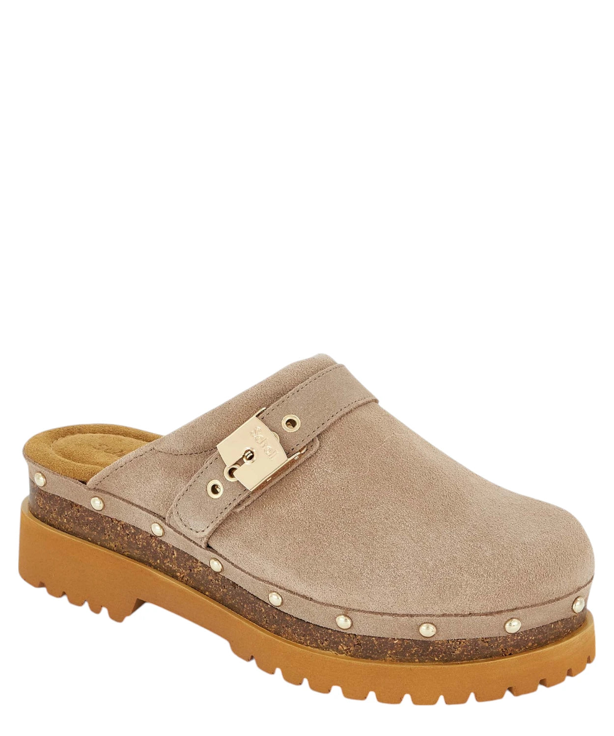 Zoccoli Dark Beige Cindy Cork-SCHOLL-Ciabatte-Vittorio Citro Boutique