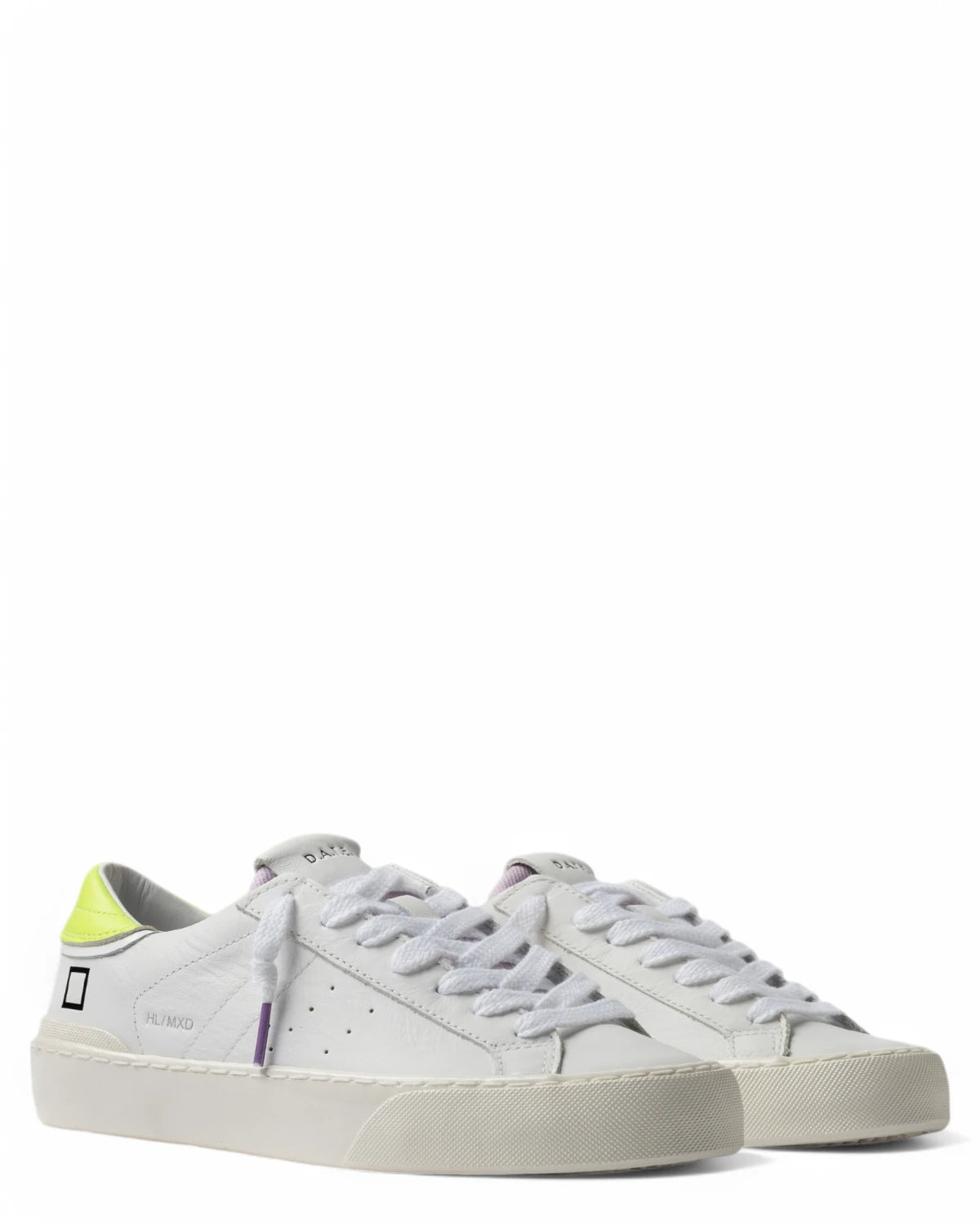 Sneakers Hill Low Mixed White-Yellow-D.A.T.E.-Sneakers-Vittorio Citro Boutique