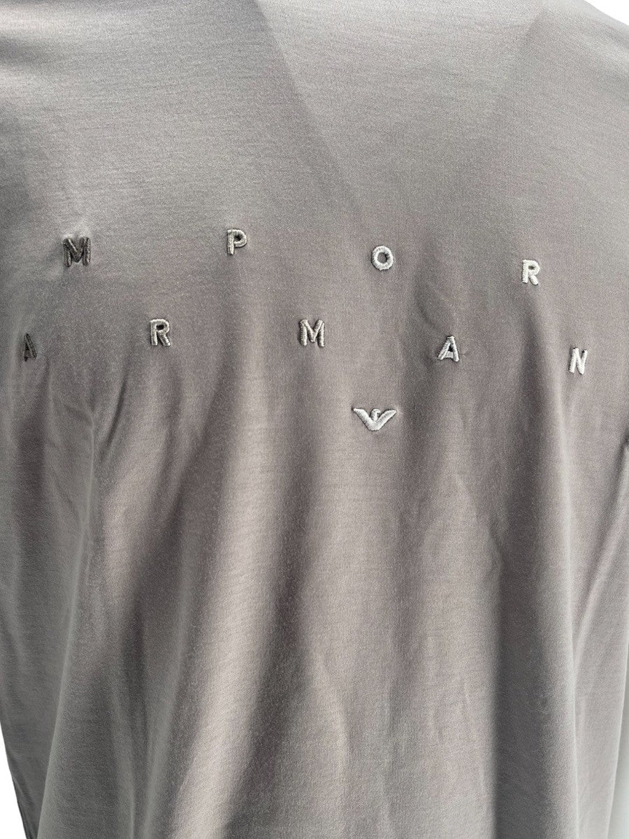 T-shirt in jersey misto lyocell con ricamo logo-T-shirt-Emporio Armani-Vittorio Citro Boutique