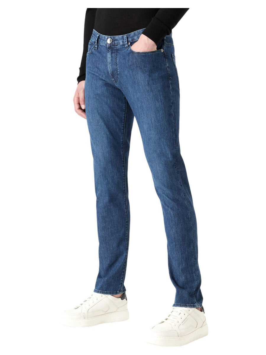 Jeans J06 slim fit in denim 8 oz washed effetto used-Emporio Armani-Jeans-Vittorio Citro Boutique