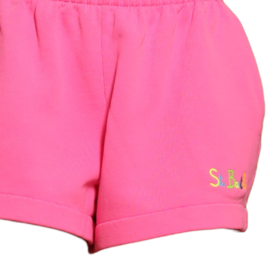 Shorts Cate con logo ricamato-Mc2 Saint Barth-Shorts-Vittorio Citro Boutique