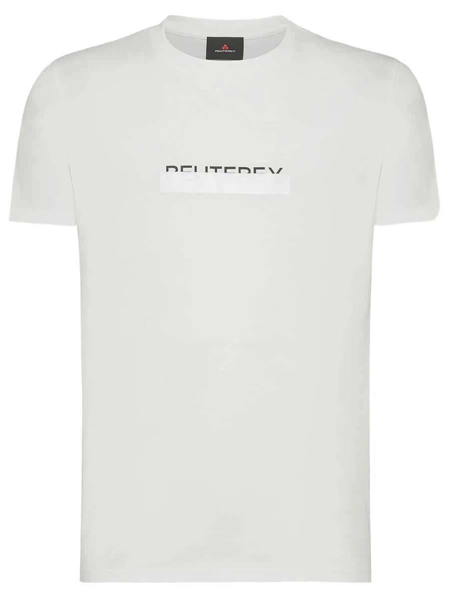 T-Shirt in Cotone con Scritta Logo-Peuterey-T-shirt-Vittorio Citro Boutique