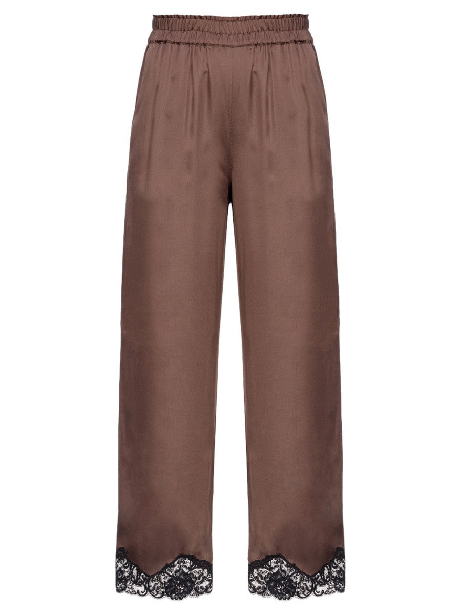 Pendolo Pantaloni con bordo in pizzo-Pinko-Pantaloni-Vittorio Citro Boutique