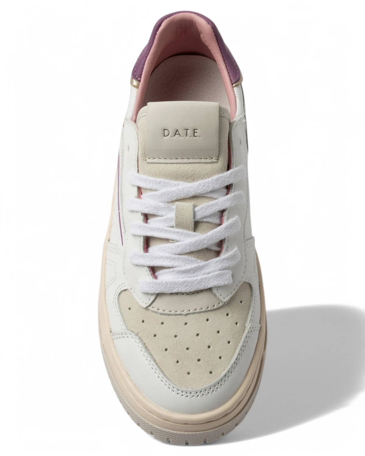 Sneakers Torneo Pure Calf White-Purple-D.A.T.E.-Sneakers-Vittorio Citro Boutique