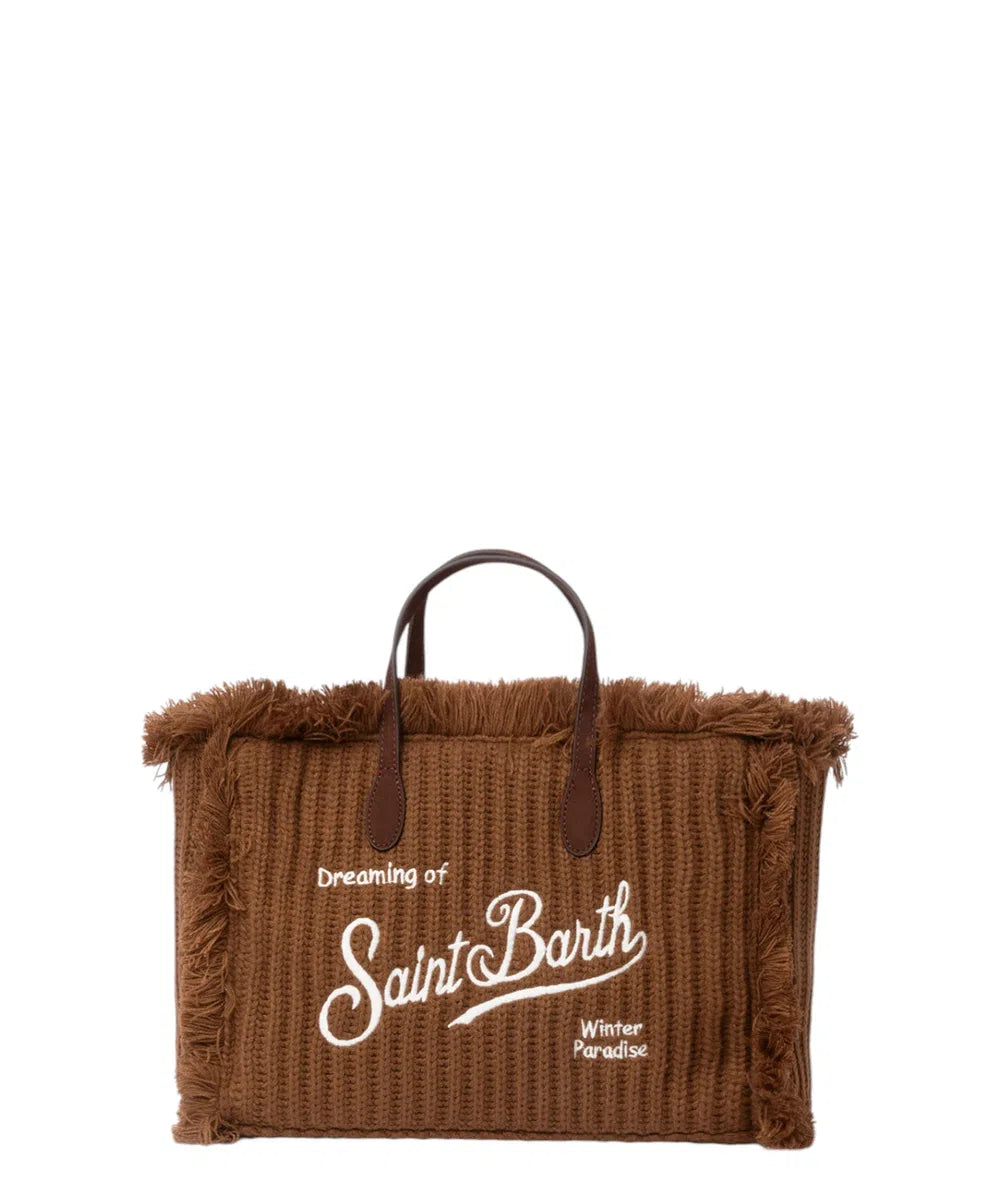 Borsa Colette in Maglia a Coste Marrone-Mc2 Saint Barth-Borse a mano-Vittorio Citro Boutique