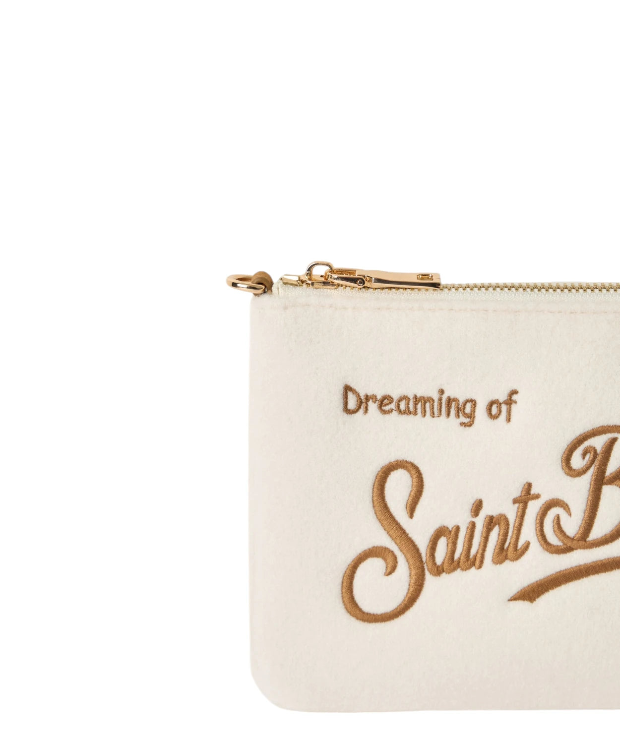 Mini Parisienne Pouch Bianca con Ricamo Saint Barth-Mc2 Saint Barth-Pochette-Vittorio Citro Boutique