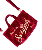 Borsa per Telefono in Velluto con Ricamo Logo Saint Barth-Mc2 Saint Barth-Pochette-Vittorio Citro Boutique