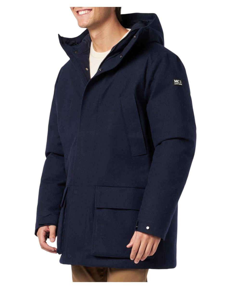 Parka uomo blu con cappuccio-Piumini-Mc2 Saint Barth-Vittorio Citro Boutique