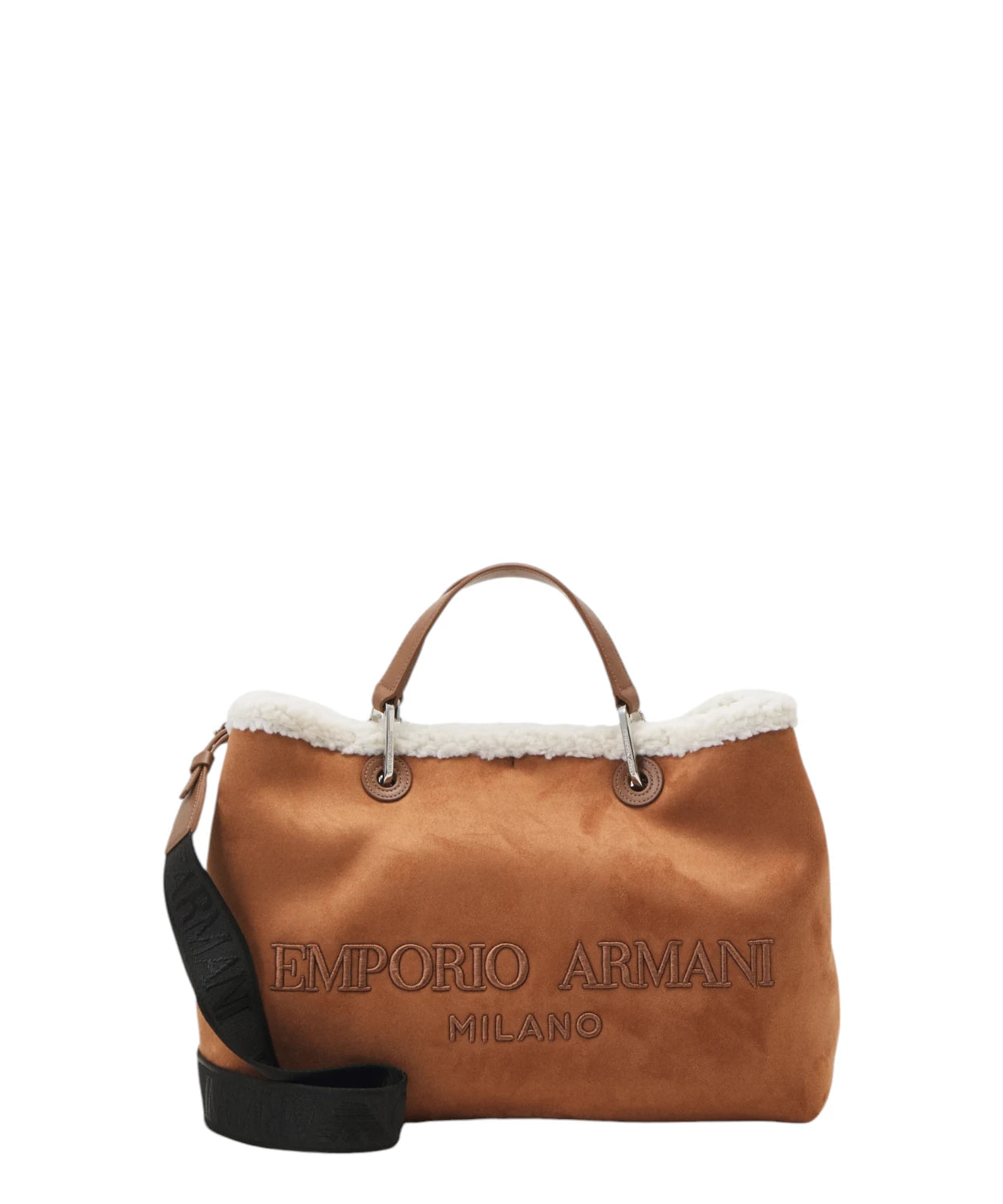 Borsa Shopper in Ecomontone con Logo-Emporio Armani-Borse a mano-Vittorio Citro Boutique