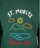 Maglione Heron Verde con Ricamo "St. Moritz"-Mc2 Saint Barth-Maglieria-Vittorio Citro Boutique