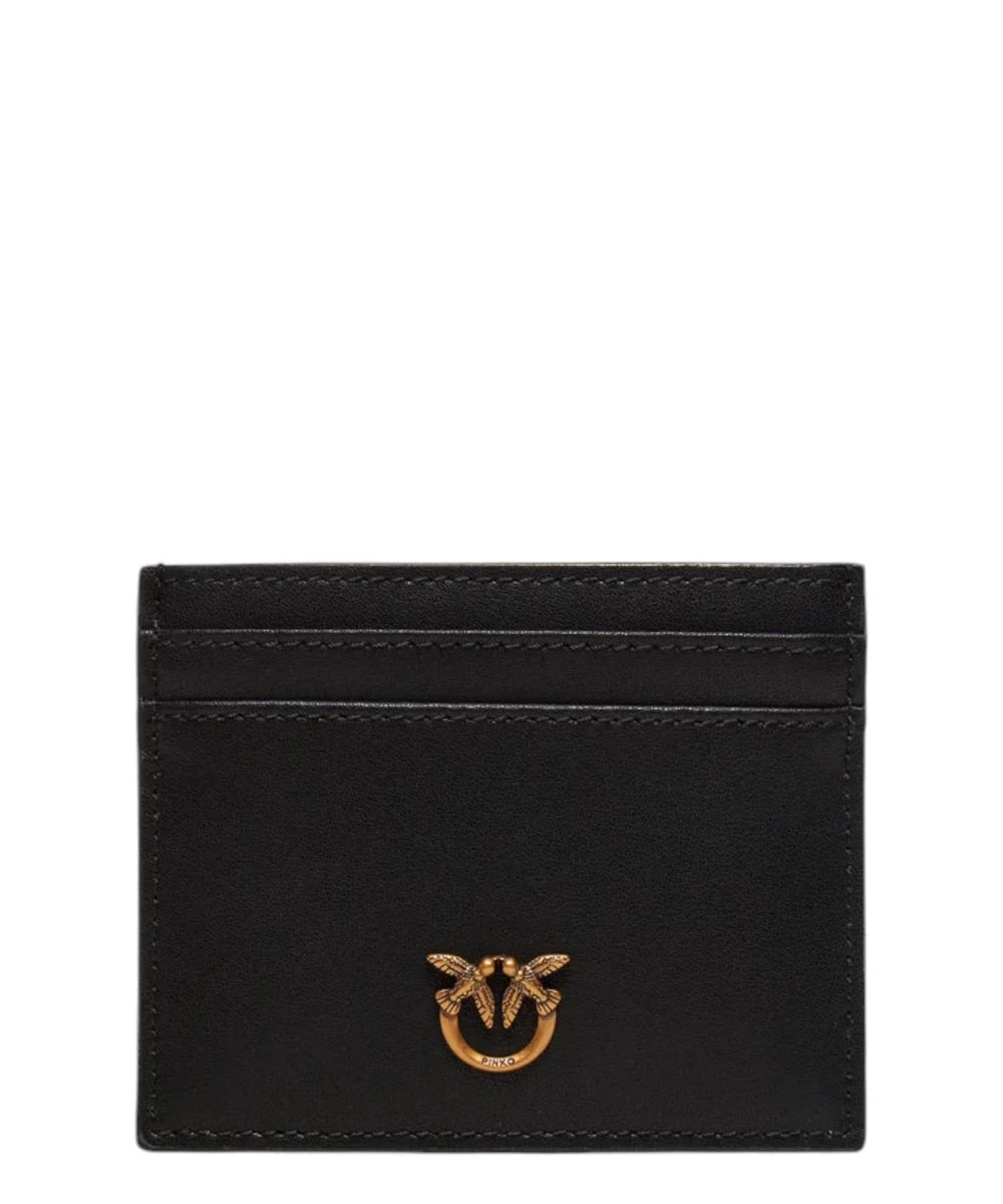 Pinko Love Birds Leather Card Holder-Pinko-Portadocumenti-Vittorio Citro Boutique