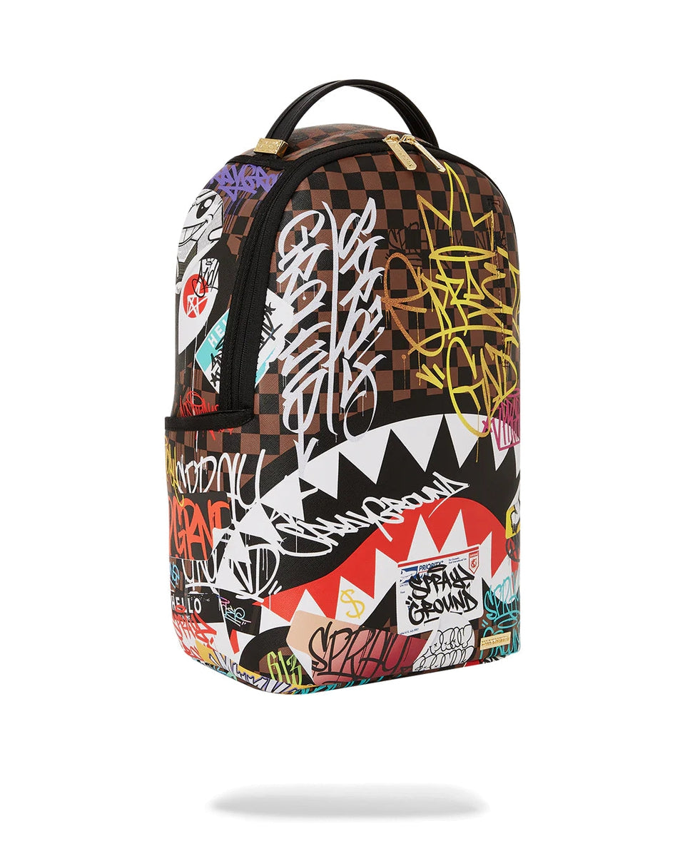 ZAINO SPRAYGROUND TAGGED UP SHARKS IN PARIS BACKPACK-Sprayground-Zaini-Vittorio Citro Boutique