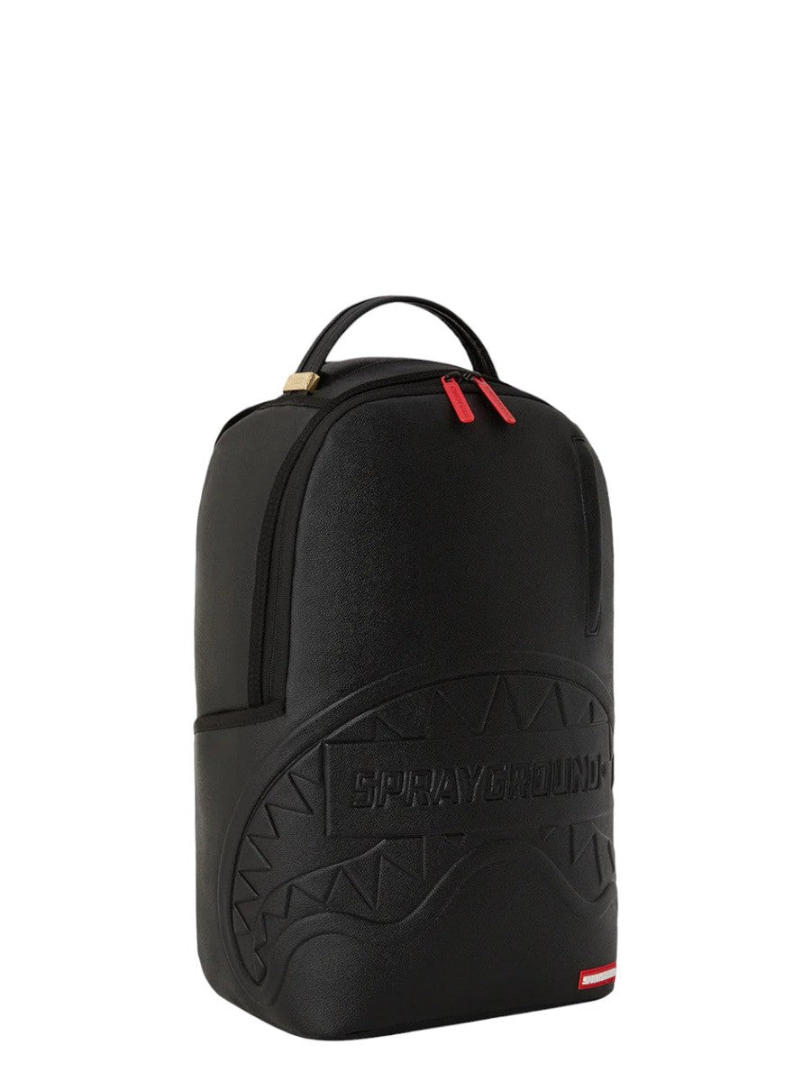 Zaino shark smash logo black all embossed-Sprayground-Zaini-Vittorio Citro Boutique