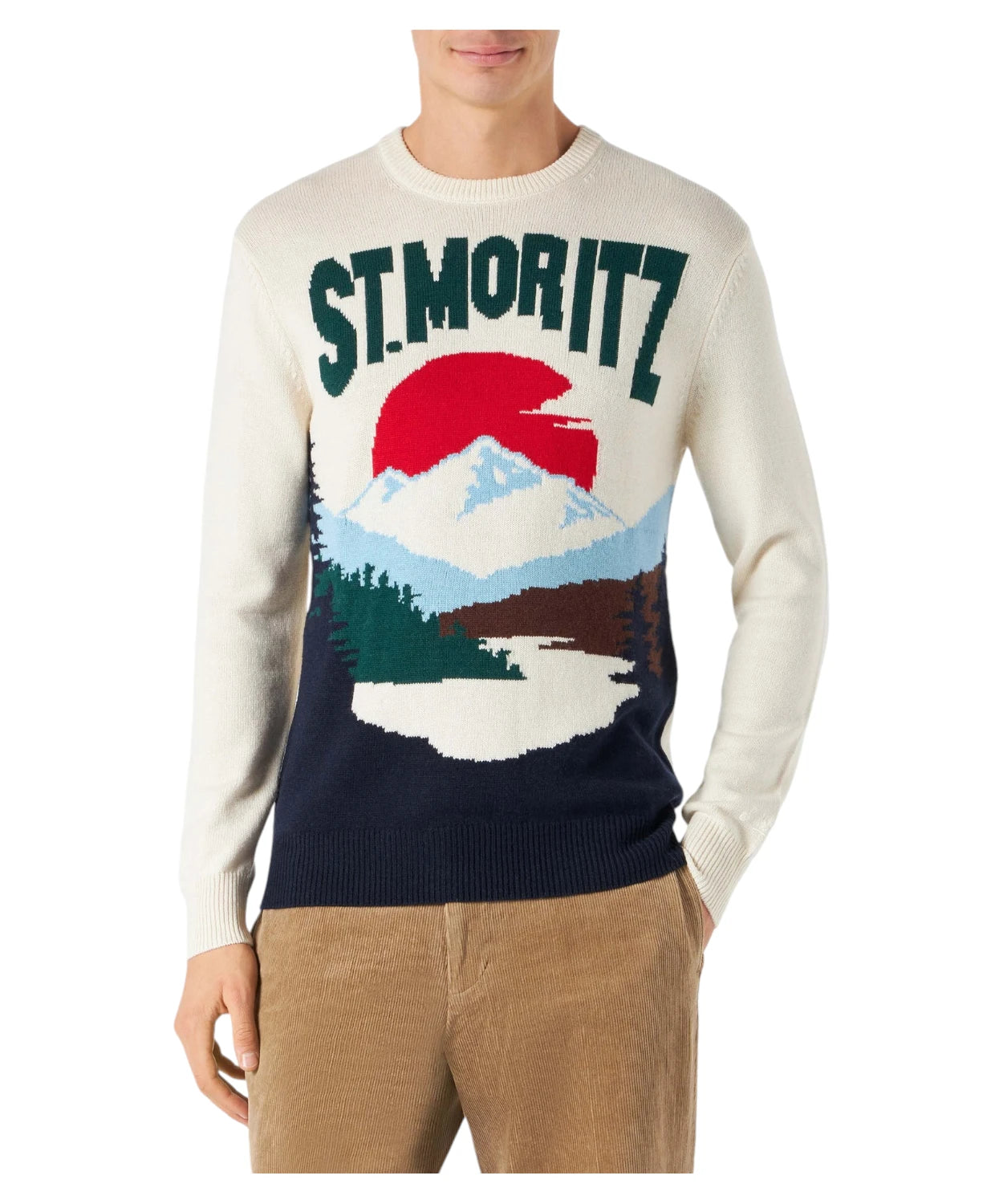 Maglia con Stampa Cartoline di St. Moritz-Maglieria-Mc2 Saint Barth-Vittorio Citro Boutique