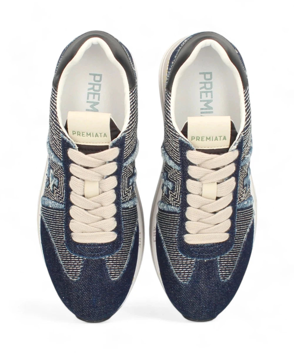 Sneakers Beth 6957 con Tomaia in Denim e Suola Platform-Premiata-Sneakers-Vittorio Citro Boutique