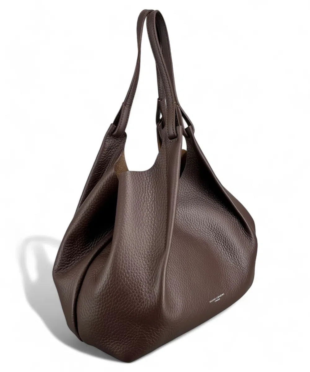 Borsa Dua grande in Pelle Double Grana Maxi-Borse a spalla-Gianni Chiarini-Vittorio Citro Boutique