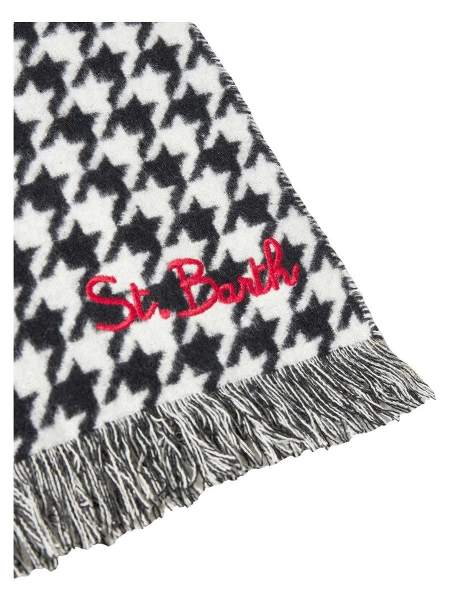 Morbida sciarpa in lana con motivo pied de poule-Mc2 Saint Barth-Sciarpe & stole-Vittorio Citro Boutique