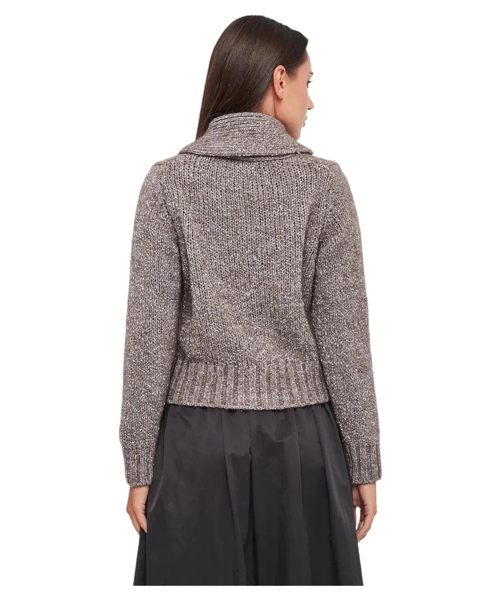 Cardigan Dumbo in Mohair con Paillettes e Collo a Scialle-Marella-Maglieria-Vittorio Citro Boutique