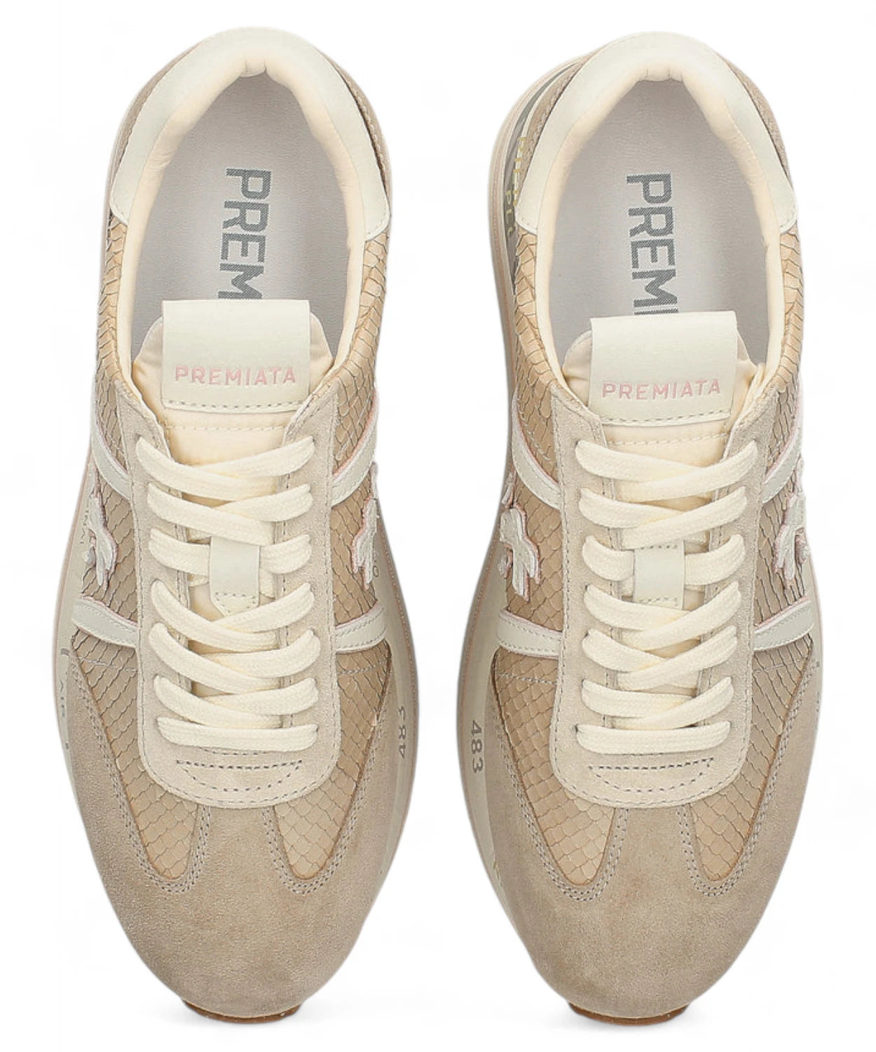 Sneakers Beth 7039 in Pelle Pitone e Camoscio-Premiata-Sneakers-Vittorio Citro Boutique